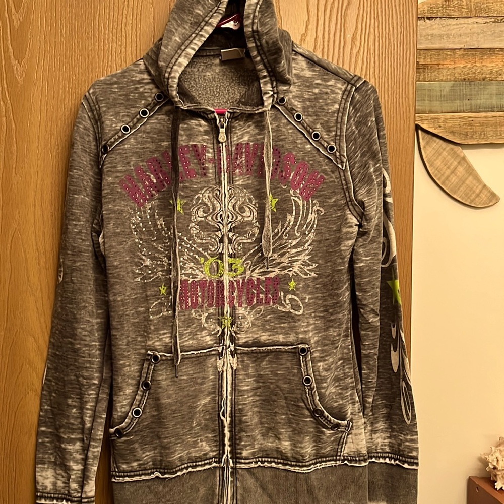 Ladies Harley fashion riding zip up